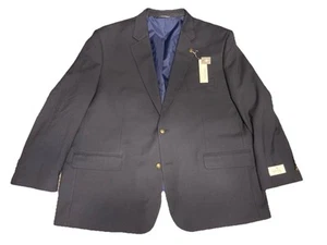 NEW Oak Hill Blazer Sport Coat 54L Mens Perfect Fit Blue Metal Button Blazer NWT - Picture 1 of 24