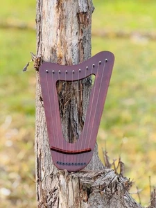 Arpa de lira musical de 10 cuerdas de palisandro con cuerda gratis, llave - Imagen 1 de 4