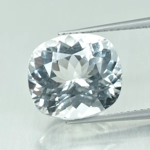 6.94Ct Cushion_Exceptional Brazilian Untreated Goshenite Beryl Gemstone - Afbeelding 1 van 1