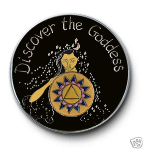 AA/Discover the Goddess programa de recuperación de 12 pasos moneda/medallón esmaltado - Imagen 1 de 2