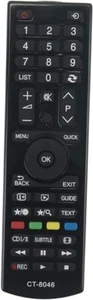 CT8046 CT-8046 Universal-Fernbedienung f??r Toshiba TV 24D1533DB 32W1533 40L1533 - Bild 1 von 1