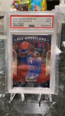 2019-20 Panini Prizm Draft Picks Zion Williamson Rookie Card #100 PSA 9 📈🔥 - Image 1 of 2