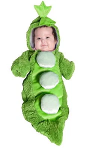 Underwraps Plush Pea in a Pod Farmer Vegetable Halloween Fancy-Dress Costume for - Picture 1 of 1