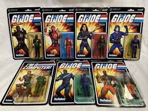 Fantastico set di 7 figure Super7 ReAction GI.JOE MOC!!! Occhi di serpente e altro! - Foto 1 di 9