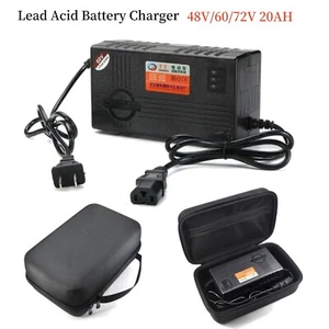 48V 60V 72V 20AH E-bike Lead Acid Battery Charger/Storage Bag for E-Bike Scooter - Picture 1 of 23