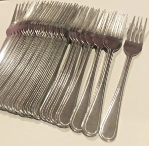12 Gabeln ca  19,5 cm  Hotel Menü Imbiss Gabel Besteck aus Solingen Deutschland - Bild 1 von 2