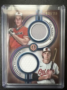 25 Topps Tribute Cal Ripken Jr Gunnar Henderson Dual Relic /150 Orioles TPDR-PH - Picture 1 of 2
