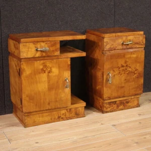 Art Deco bedside tables pair of vintage furniture two coffee tables 20th century - Picture 1 of 12