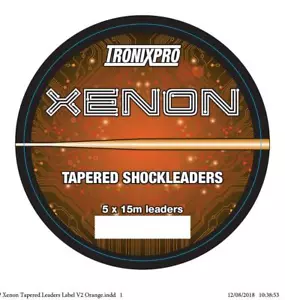 TronixPro Xenon Tapered Shock Leaders 5x15m Clear / Orange ALL SIZES Sea Fishing - Picture 1 of 2