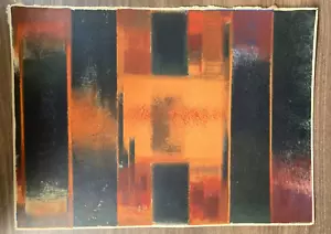 Abstract Geometric Pastel Drawing - Mid-Century Modern Art - 21*28cm - Picture 1 of 7