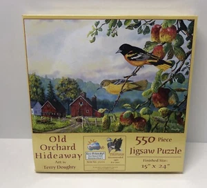 Old Orchard Hideaway Terry Doughty 550 Piece Puzzle SunsOut - Picture 1 of 3