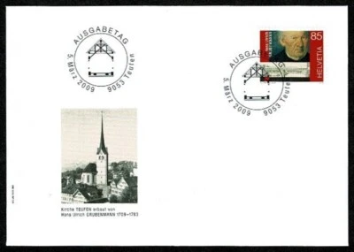 SE65 SWITZERLAND 2009  FDC  300th Birth Anniversary of Hans Ulrich Grubenmann. - Image 1 of 2