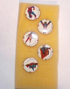 Anelli Vintage 1977 Spider-Man Dr. Strange Captain Marvel Ghost Rider Spider Woman - Foto 1 di 2