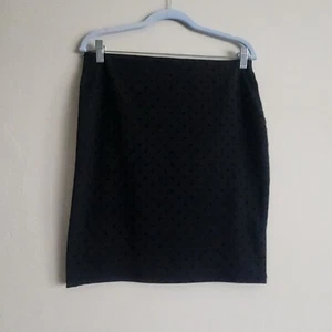 Old navy black velvet polka-dot mini skirt holiday outfit size Medium - Picture 1 of 5