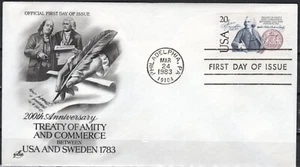 US Scott #2036 "Treaty of Amity and Commerce " FDC - Picture 1 of 1