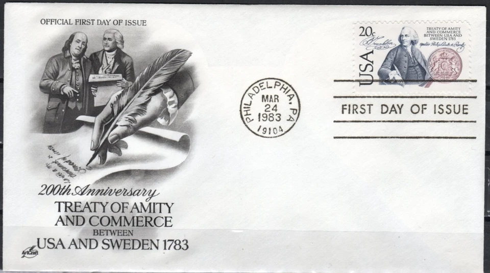 US Scott #2036 "Treaty of Amity and Commerce " FDC - Image 1 of 1