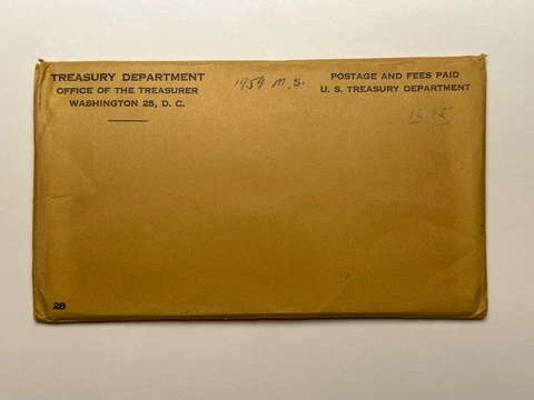 1959 United States Mint P&D Uncirculated Set - Nice Bell Lines Cover