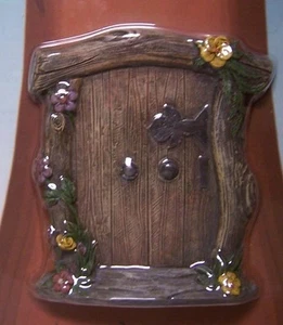 Tree Trunk Fairy & Gnome Door wood grained garden fantasy decor NEW - Picture 1 of 1