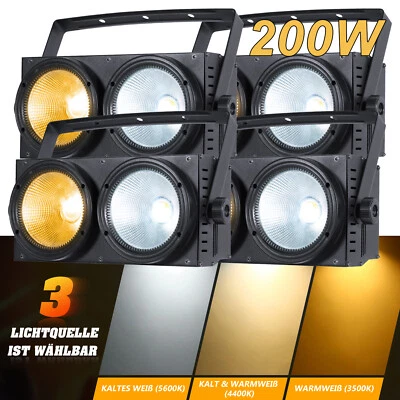 COB Dos Ojos Par Luz 200W LED DMX Escenario DJ Audiencia Ciego Iluminación Relleno Foto 1 de 4