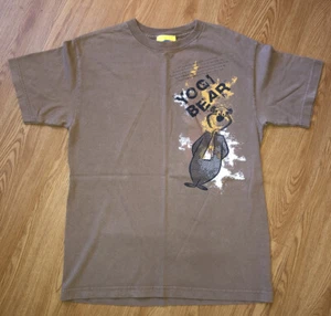 T-shirt Hanna Barbera YOGI BEAR grafica cartone animato uomo media grafica marrone - Foto 1 di 11