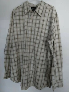 Marc Edwards 2XL beige & blue plaid shirt. Excellent condition - Picture 1 of 7