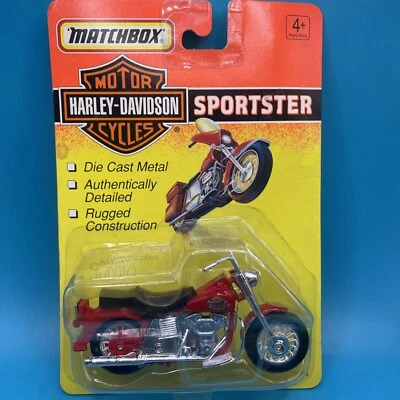 Matchbox Motor Cycles Harley-Davidson, Sportster Red  Sealed Pack NEW 1993 - Image 1 of 4