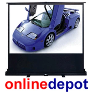 100" MANUAL PORTABLE GAS LIFT STRUT TV PROJECTOR SCREEN - Picture 1 of 1