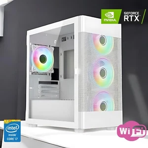 Gaming PC - RTX 2060 6GB, Intel i7 6700 Quad-Core, 16GB, 512GB SSD ARGB Black - Picture 1 of 18