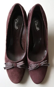 Size 40 Cher Brown Suede Leather Shoes - Picture 1 of 5