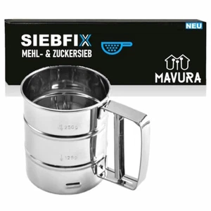 SIEBFIX Mehlsieb Edelstahl Einhandsieb Sieb Küchensieb Puderzuckersieb - Bild 1 von 6