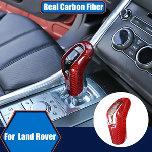 Red Carbon Car Gear Shift Knob Trim Cover For Land Range Rover Sport 2014-2017 - Bild 1 von 6