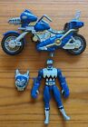 1998 MMPR Power Rangers Lost Galaxy Blue Astro Cycle Motorcycle w Blue Ranger