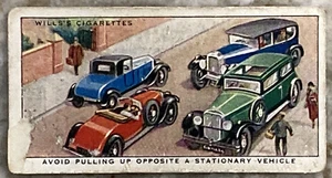 1934 Wills's Zigarettenkarte VERMEIDEN SIE HOCHZIEHEN GEGENÜBER Safety First #21 B164 - Bild 1 von 2