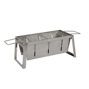 Stainless Steel Foldaway Charcoal Grill.Portable Simple Super Slim Lightweight