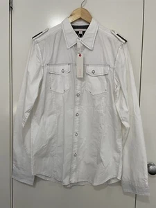 Esprit Men’s Shirt White Size Large Long Sleeve Button Up 100%Cotton w/ Marks - Picture 1 of 14