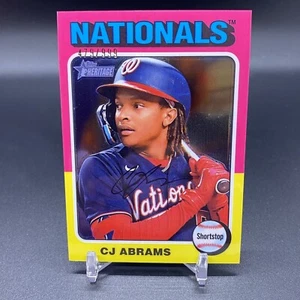 #/999! 🚨2024 Topps Heritage CJ Abrams Chrome Washington Nationals #446 - Picture 1 of 2