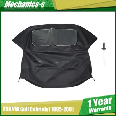 Convertible Soft Top For Volkswagen VW Golf Cabriolet 1995-2001 W/O Window - Image 1 of 4