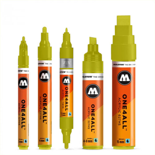 Molotow One4all Acrylic Paint Marker Range - Semi-Gloss Refillable Multisize Pen