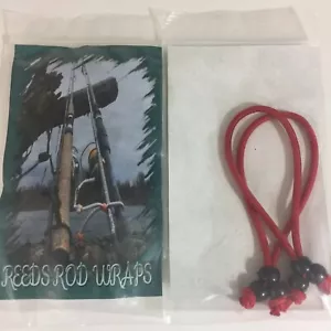 Reeds Rod Wraps Small Single Rod Set (One Wrap for each end) Red/Black - Picture 1 of 1