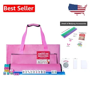 166 Durable American Mahjong Tiles Set with Color Racks in Elegant Carrying Case - Picture 1 of 11