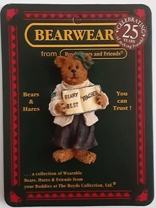 Boyds Bears and Friends Bearwear Pin "Miss Wise" "Beary Best Teacher" #26077 Neu - Bild 1 von 1