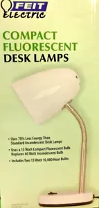 Feit Electric Compact Fluorescent White Desk Lamp 71941 - Picture 1 of 1