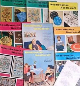 Collection of 9 Needlewoman and Needlecraft Magazines from 1950s/60s + 1 pattern - Picture 1 of 23