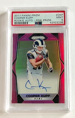 2017 Panini Prizm Cooper Kupp Rookie Auto Pink #CKP PSA 9 - Image 1 of 2