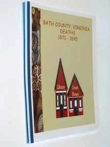 Bath County Virginia VA Todesfälle 1871-1895 Genealogie Geschichte warme Quellen - Bild 1 von 1