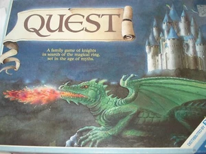 QUEST GAME - RAVENSBURGER - 100% - QUEST - KNIGHTS MAGICAL RING & MYTHS - FUN.. - Picture 1 of 8