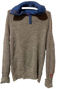 Norwegian Wool Sweater Size Small Gray Blue Trim Ulvang Of Norway Ski/outdoors - Picture 1 of 4