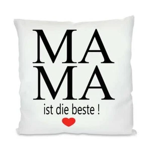 FOTOKISSEN MAMA IST DIE BESTE  KISSEN MUTTERTAG GESCHENK MOTIVKISSEN KISSENBEZUG - Bild 1 von 1