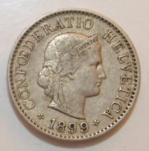 1899 Switzerland 5 Rappen - Picture 1 of 2