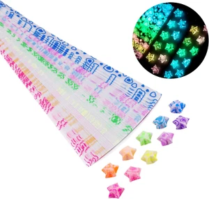 Luminous Star Origami Paper Strips 210 Sheets Heart-Pattern Paper Lucky Stars De - Picture 1 of 7